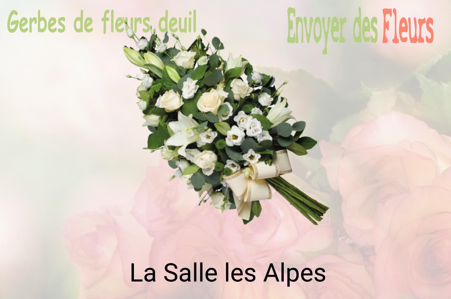 Gerbe de fleurs de deuil livrée à La Salle-les-Alpes